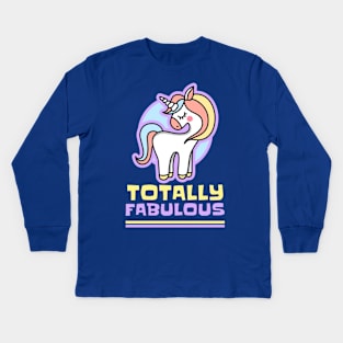 Totally Fabulous Unicorn Kids Long Sleeve T-Shirt